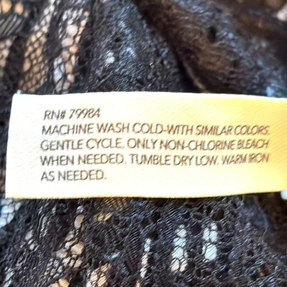 Soma Black and White Palm Leaf Print Chemise Gown Large - Picture 9 of 9